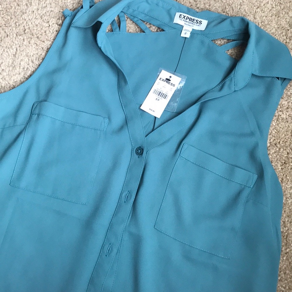 Express womens button down top